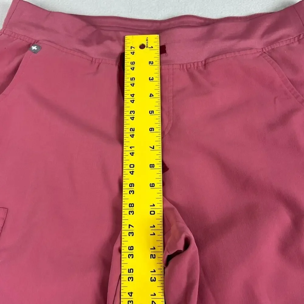 Figs Scrub Joggers Women's XL Mauve Pink Fuschia Pockets Stretch Medical